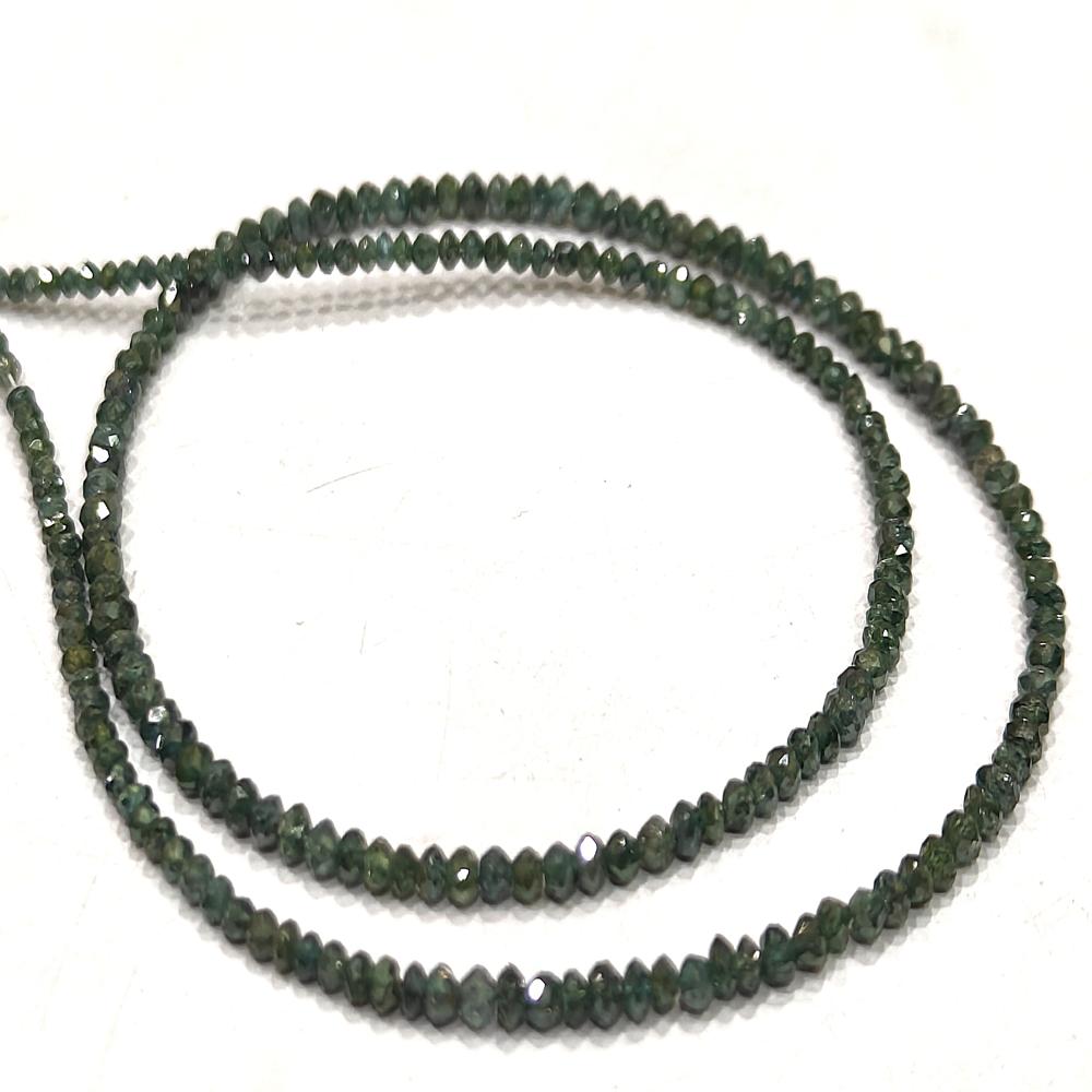 Natural Blue Diamond Rondelle Faceted Beads Certified Diamond beads Size 1.5mm to 2.5mm