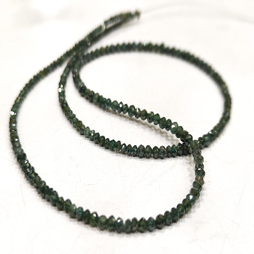 Natural Blue Diamond Rondelle Faceted Beads Certified Diamond beads Size 1.5mm to 2.5mm