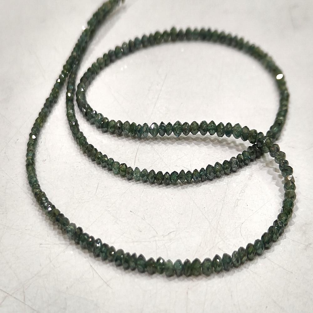 Natural Blue Diamond Rondelle Faceted Beads Certified Diamond beads Size 1.5mm to 2.5mm