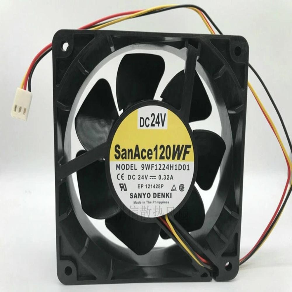 SANACE 9WF1224H1D01 24V DC 0.32A 12038mm Ball Bearing Industrial Axial Cooling Fan