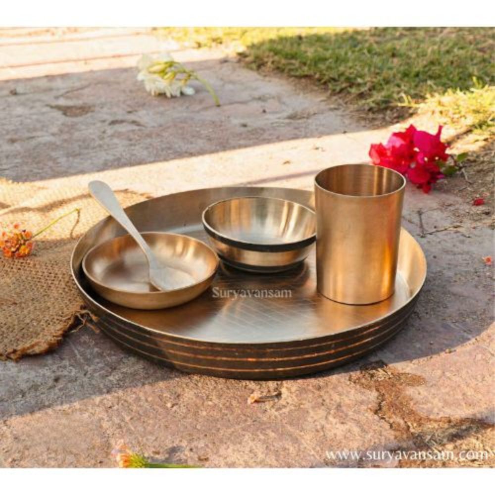 Ayurvedic Kansa Bronze Dinner Set Traditional Utensils For Wellness And Balanced Eating - Capacity: 150 Milliliter (ml)