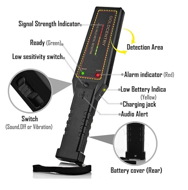 True Sense GC-1002 Hand Held Metal Detector, GC-1002