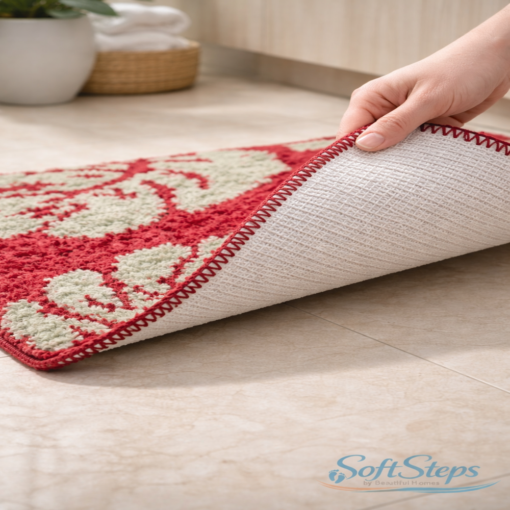 Teak Bathmats - Back Material: Anti-slip Latex