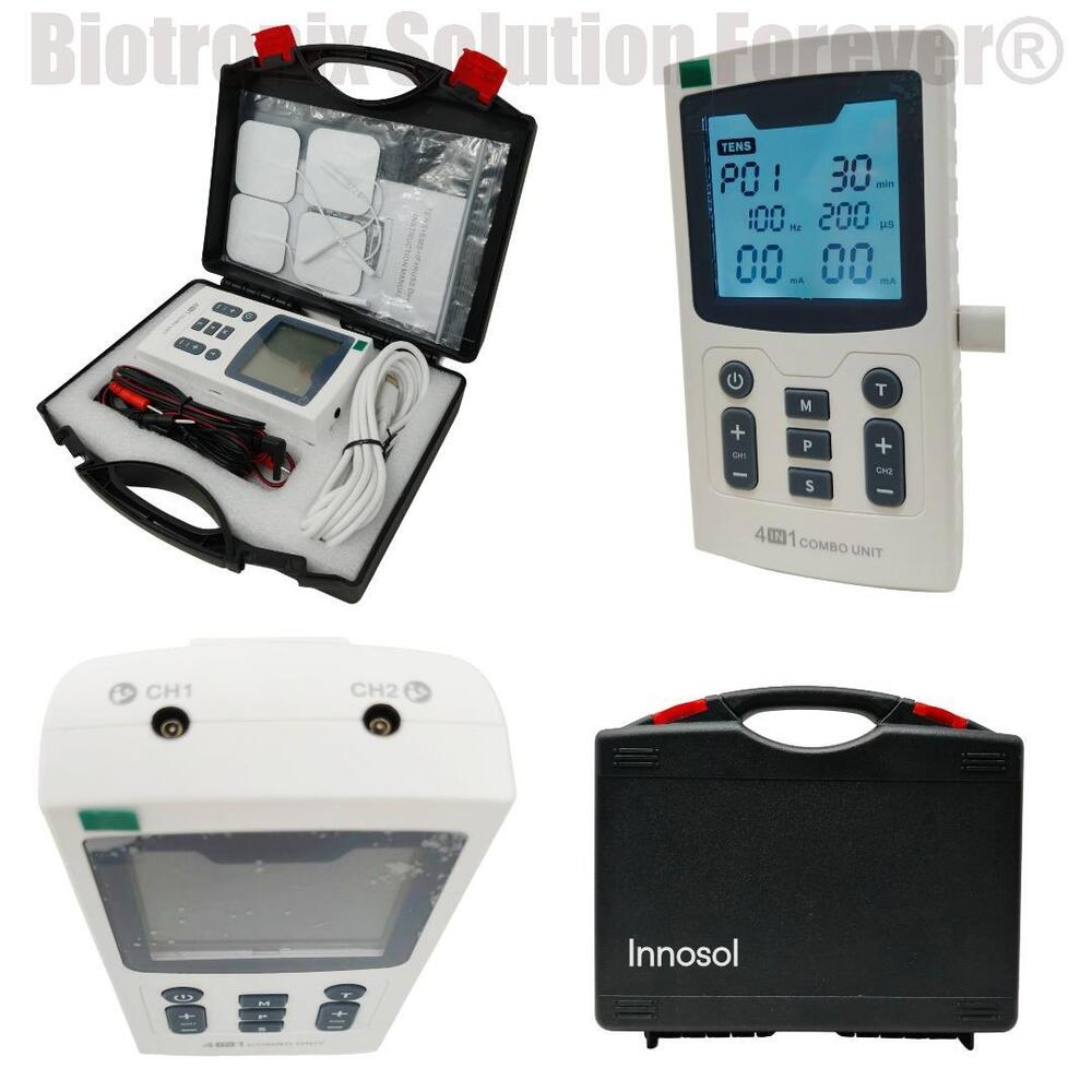 4 in 1 Combo Electrotherapy Unit with Carry Case & Accessories