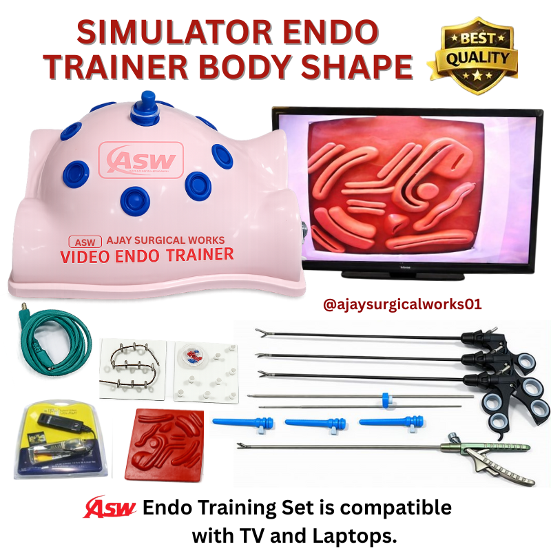 Ajay Surgical Works Laparoscopic Body Shape Endo Trainer With Accessories - CE Approved Reusable Surgical Instrument