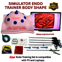 Ajay Surgical Works Laparoscopic Body Shape Endo Trainer With Accessories - Ce Approved Reusable Surgical Instrument