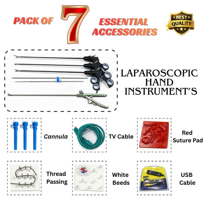 Ajay Surgical Works Laparoscopic Body Shape Endo Trainer With Accessories - CE Approved Reusable Surgical Instrument