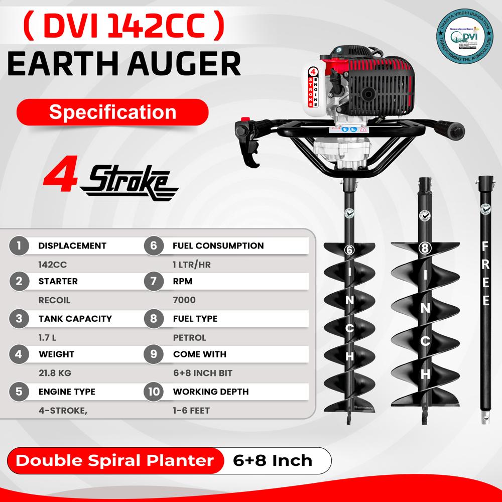 Gasoline Earth Auger 142cc