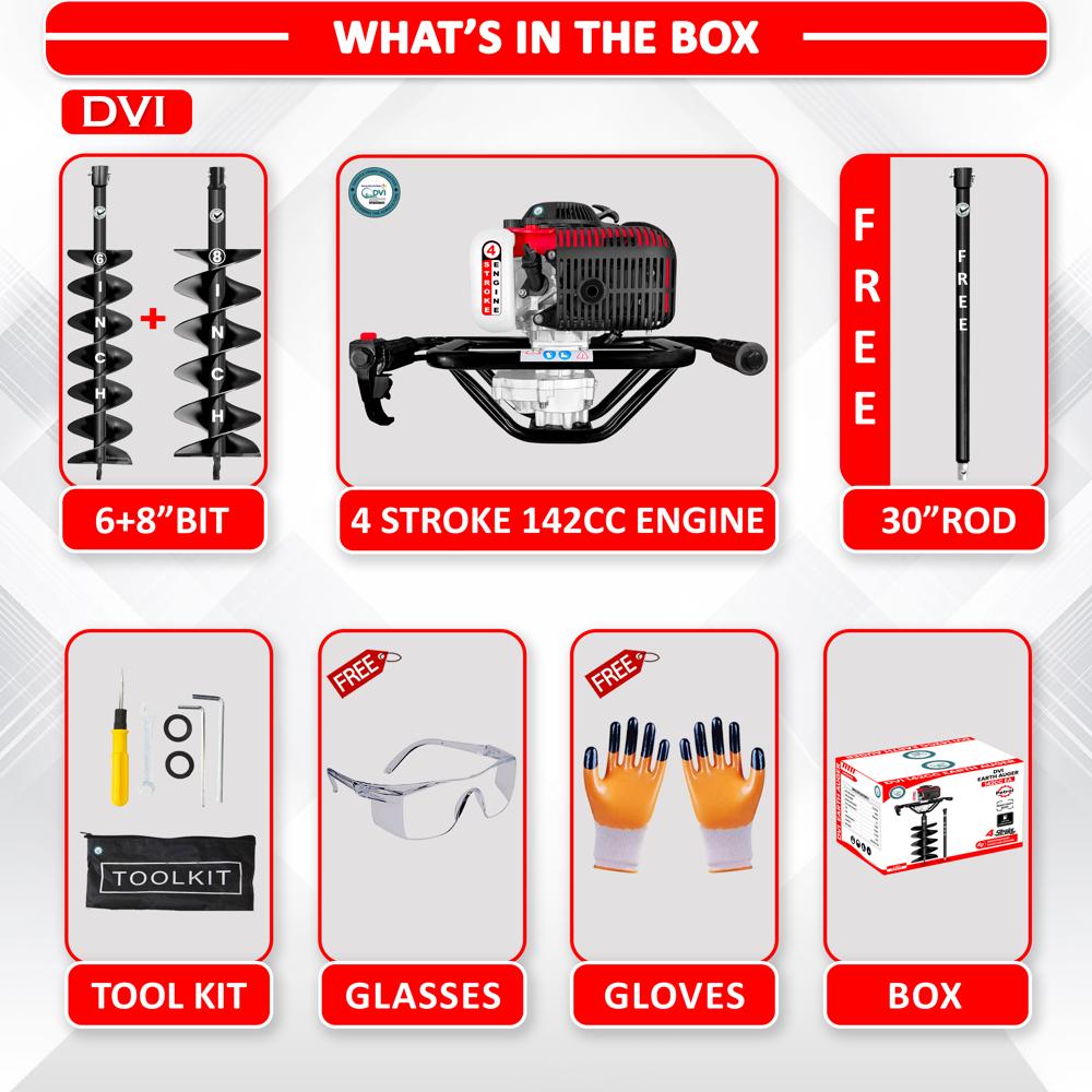 Gasoline Earth Auger 142cc