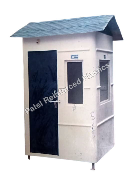 FRP Security Cabin - Fiberglass Reinforced Plastic, 6x4x7 ft, Blue & White | Fire Retardant, Insulated, Waterproof, Portable with Forklift Pockets