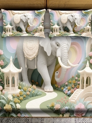 7D digital print bedsheet set