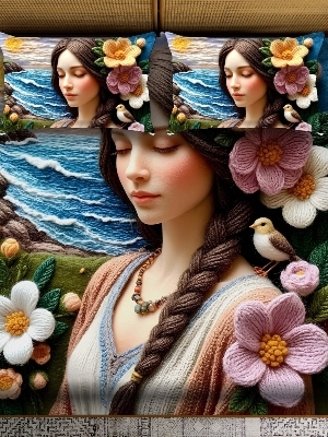 7 D digital print bedsheet set