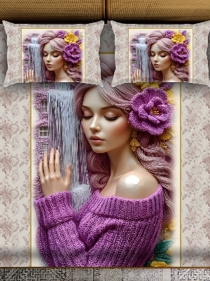 7 D digital print bedsheet set