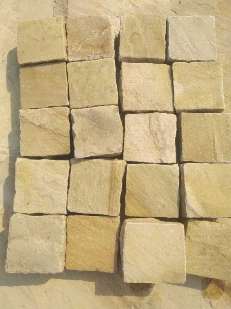 Hand cut Black basalt cobble stone / Machine cut cobble black natural stone