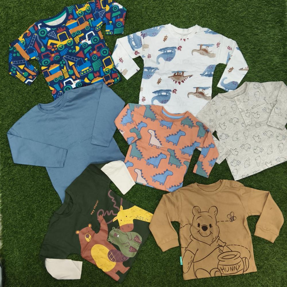 Baby Boys Export Full Sleeve Tshirt Code 04 - Age Group: 6 To 36 Months