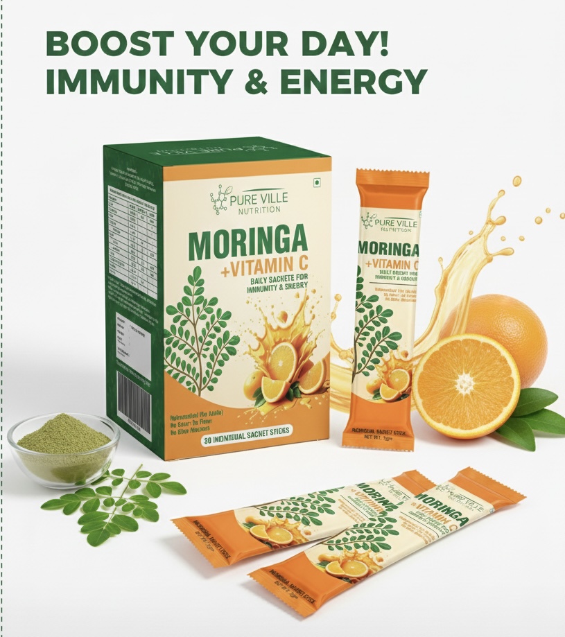 Moringa and Vitamin C sachets packs