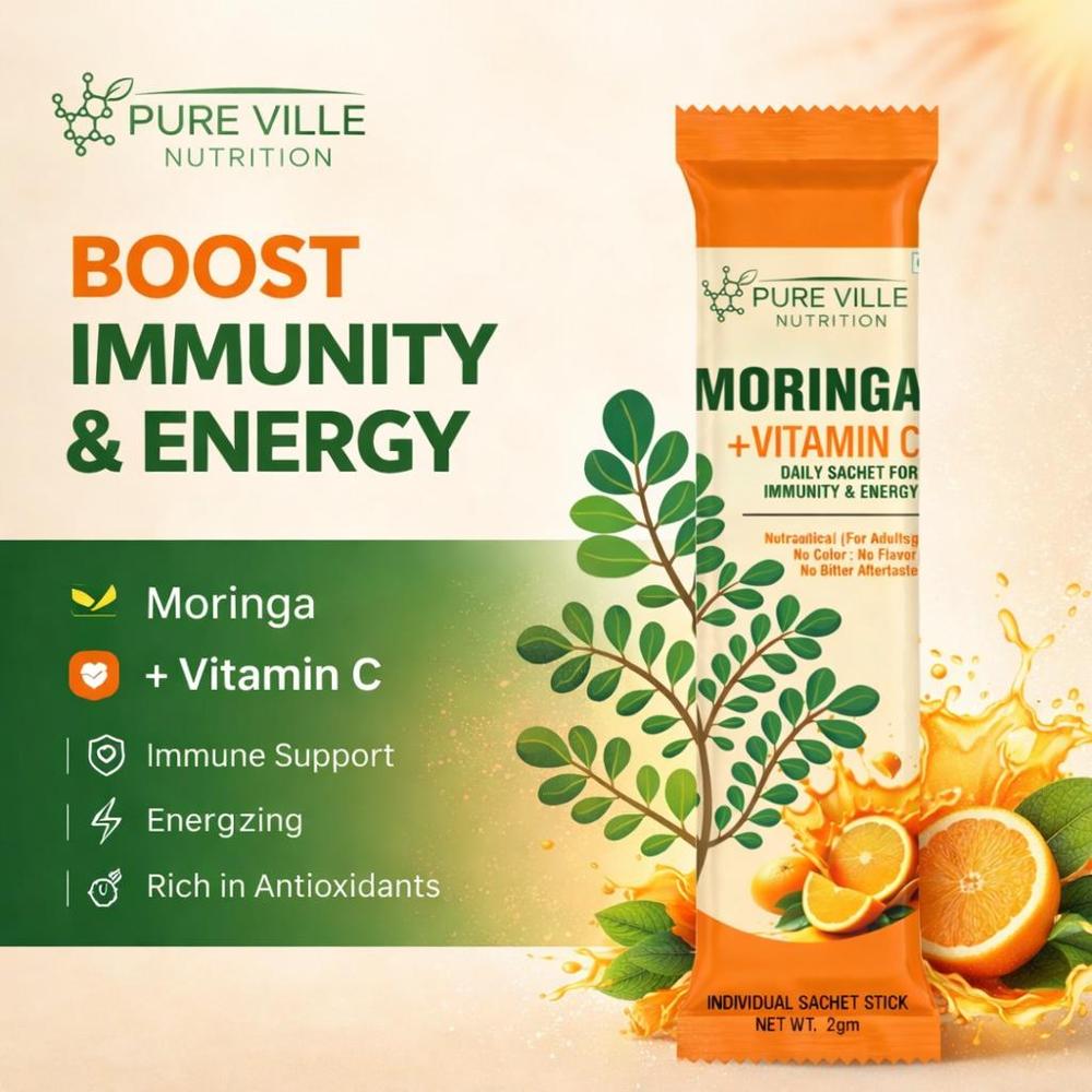 Moringa and Vitamin C sachets packs