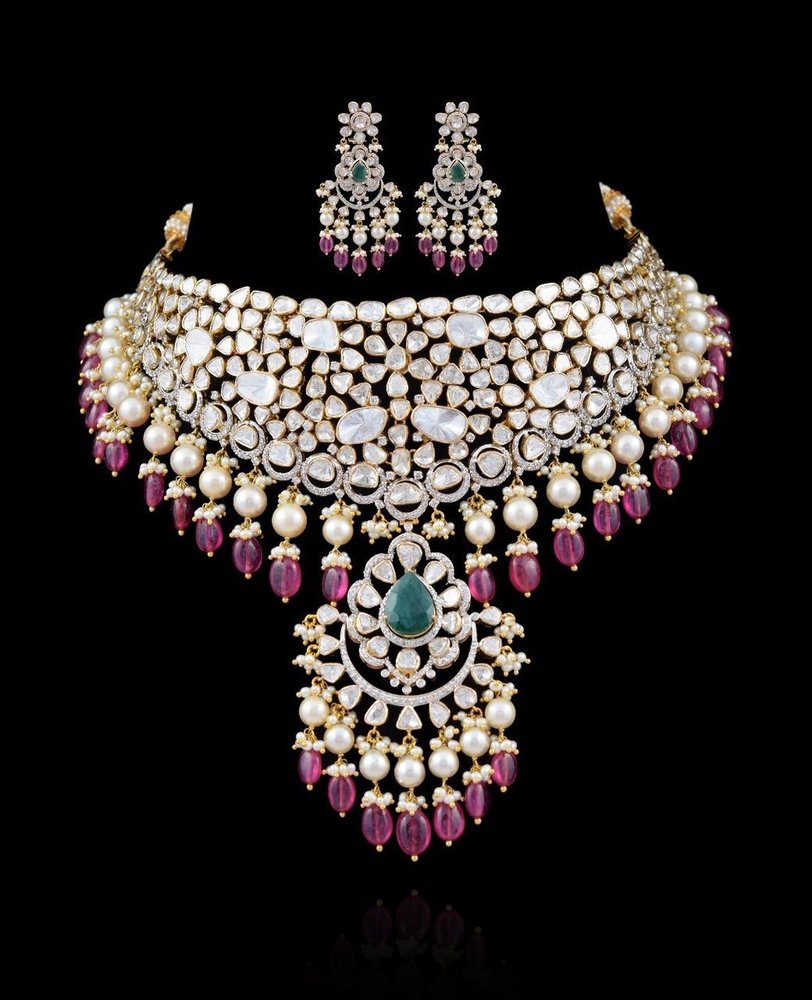 Kundan Polki Necklace Set
