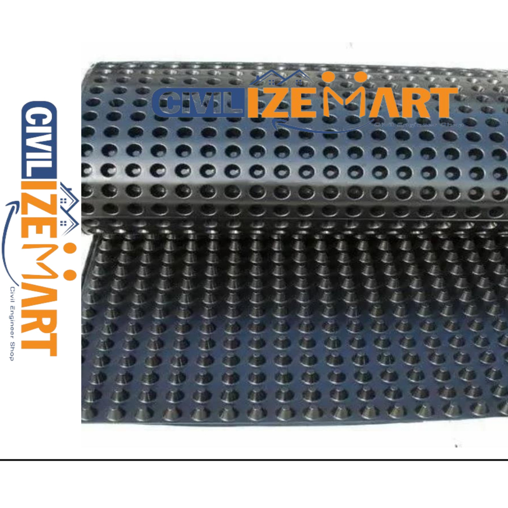 BLACK DIMPLE PROTECTION AND DRAINAGE BOARD,FOR INDUSTRIAL,THICKNESS:8MM