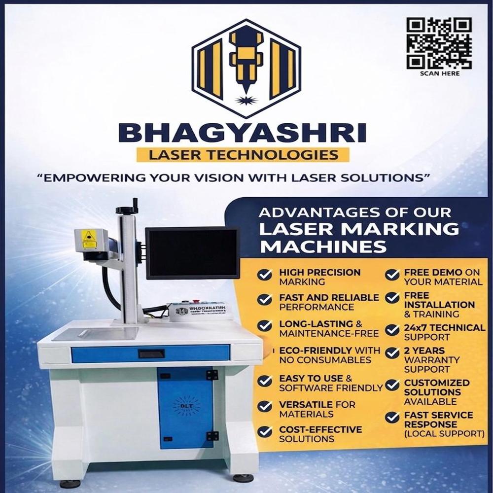Fiber Laser Marking Machine - 600x800x700 Mm, White | High Precision Co2 Laser, Cnc Control, Air Cooling System, 2-year Warranty, Lifetime Free Technical Support