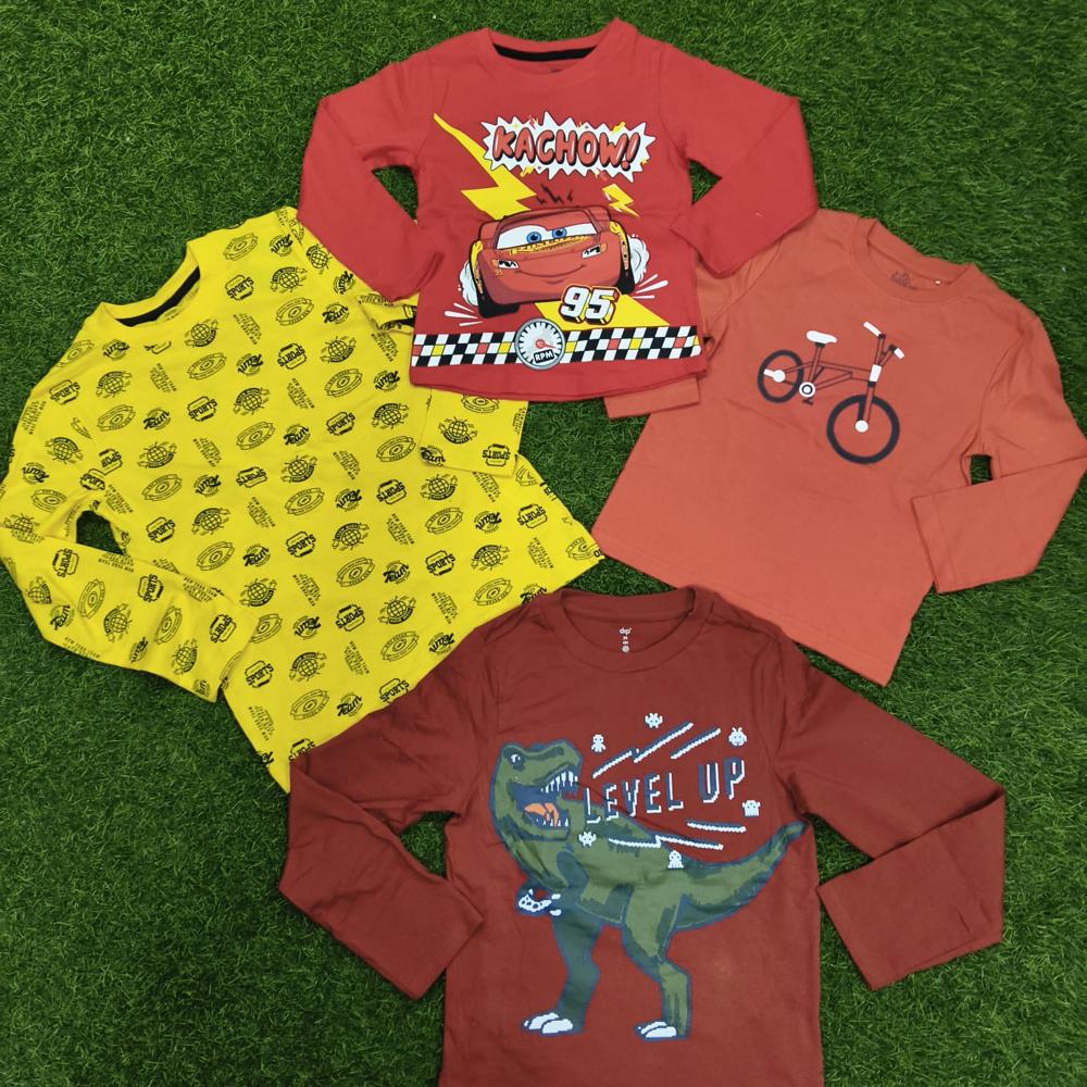 Boys Export Fullsleeve Tshirt Code 10 - Age Group: 2 To 8 Years