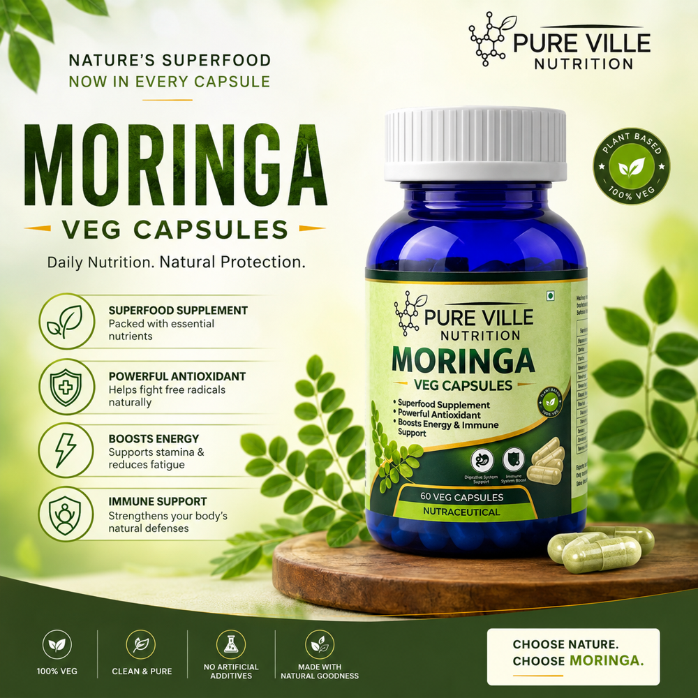 Moringa Veg Capsules - No. Of Capsules Per Pack: 60