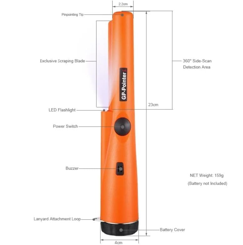 True Sense GP-Pointer Handheld Metal Detector Pin Pointer Probe Metal Detector, GP360