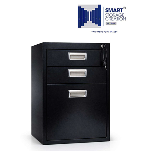 3 Drawer मोबाइल Pedestal | Steel Office Storage Cabinet with Lock