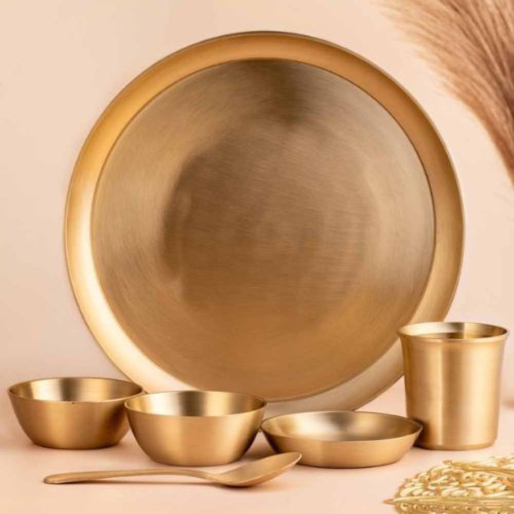 High Grade Kansa Bronze Dinner Set for Long Term Use