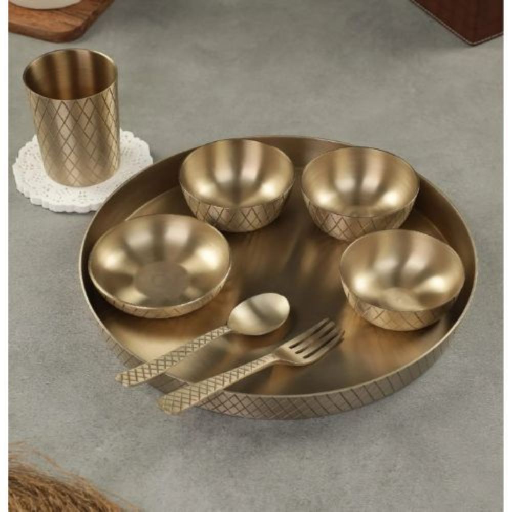 High Grade Kansa Bronze Dinner Set for Long Term Use