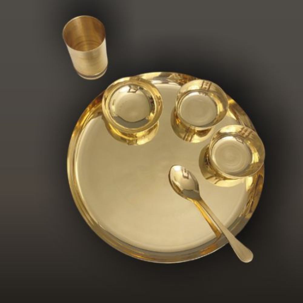Stylish Kansa Bronze Dinner Set for Premium Table Setting