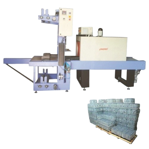 Semi Automatic Bottle Collating Film Wrapping Sealing And Shrink Wrapping Machine