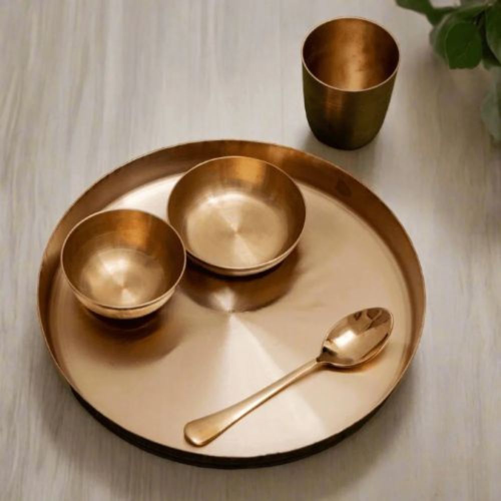 Kansa Bronze Dinner Set For Gifting And Home Decor Dining - Capacity: 150 Milliliter (ml)