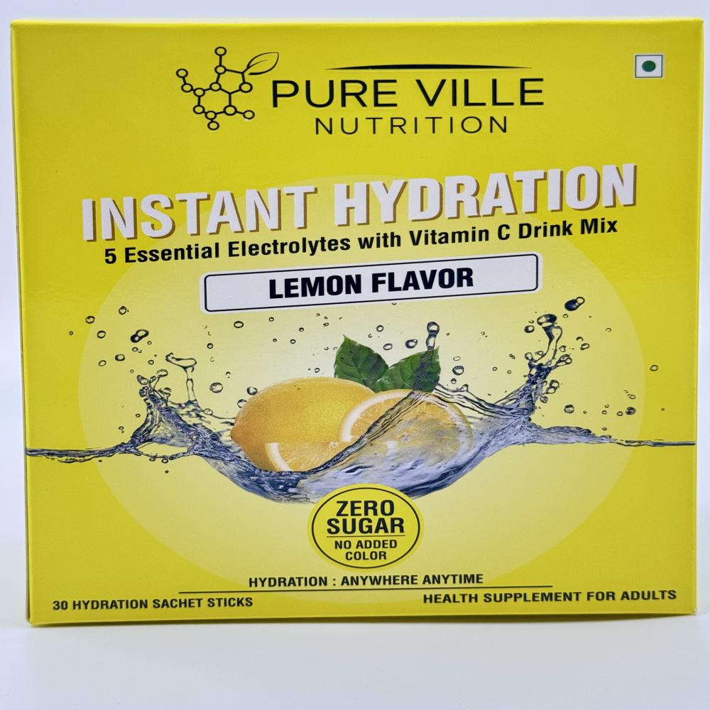 Zero Sugar Lemon Electrolyte Hydration Drink Sachets