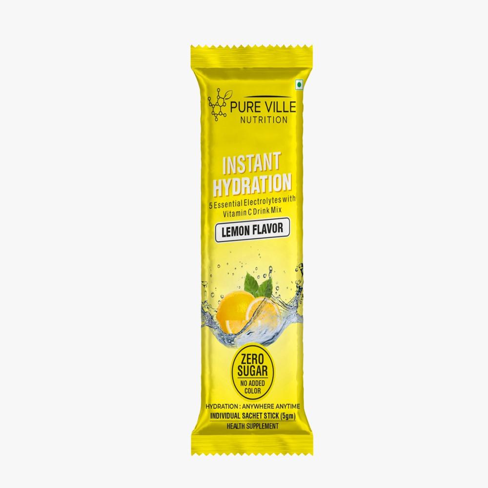 Zero Sugar Lemon Electrolyte Hydration Drink Sachets
