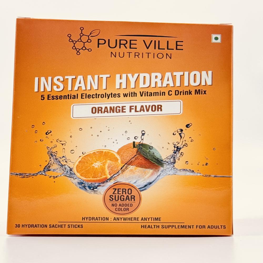 Zero Sugar Orange Electrolyte Hydration Drink Premix Sachets