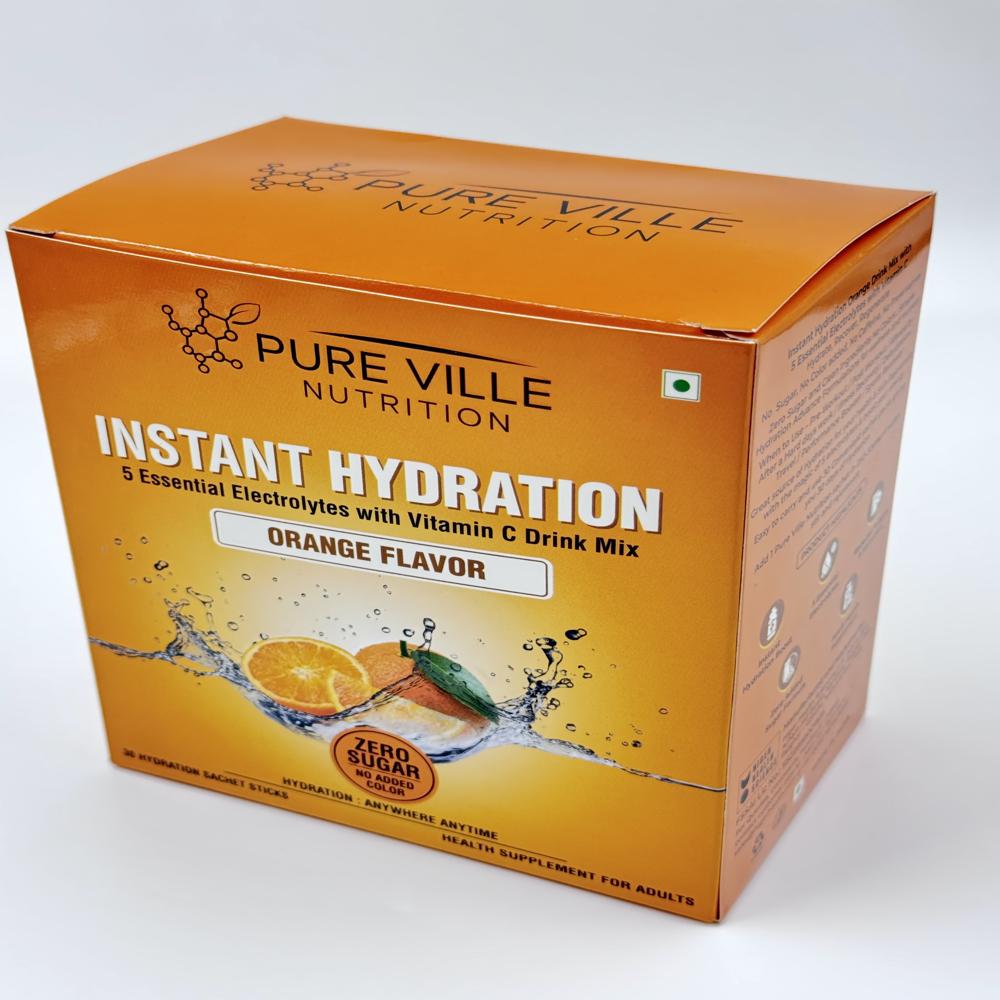 Zero Sugar Orange Electrolyte Hydration Drink Premix Sachets
