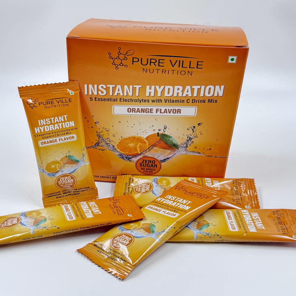 Zero Sugar Orange Electrolyte Hydration Drink Premix Sachets