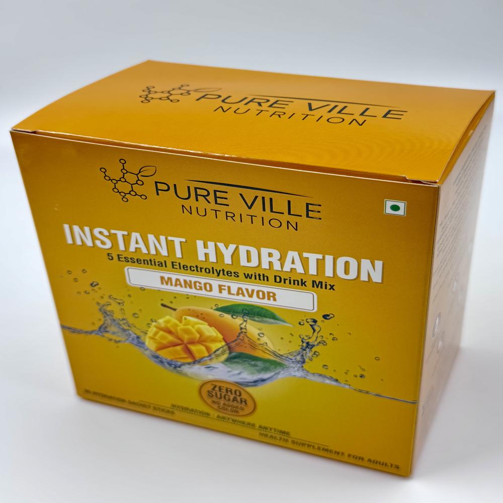 Zero Sugar Mango Electrolyte Hydration Drink Premix Sachets