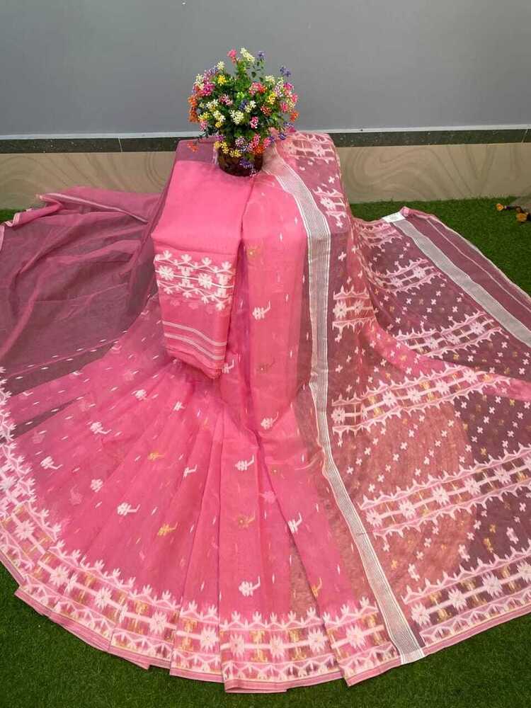 Soft Dakhai Jamdani Saree