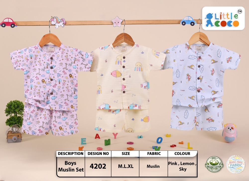 4202 BOYS MUSLIN SETS
