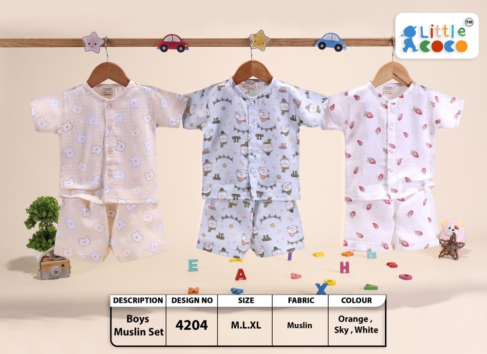 4204 BOYS MUSLIN SETS