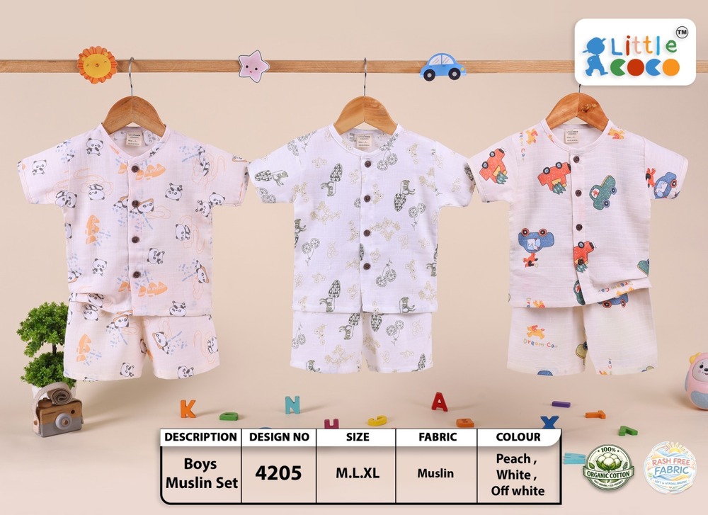 4205 BOYS MUSLIN SETS