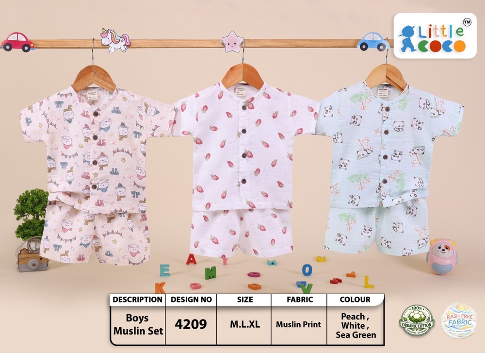 4209 BOYS MUSLIN SETS