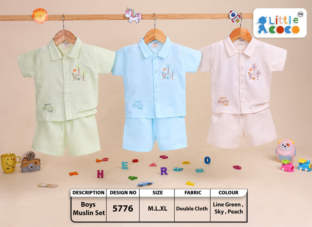 5776 BOYS MUSLIN SETS