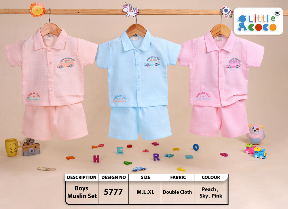 BOYS 2 PCS SET - MUSLIN SERIES