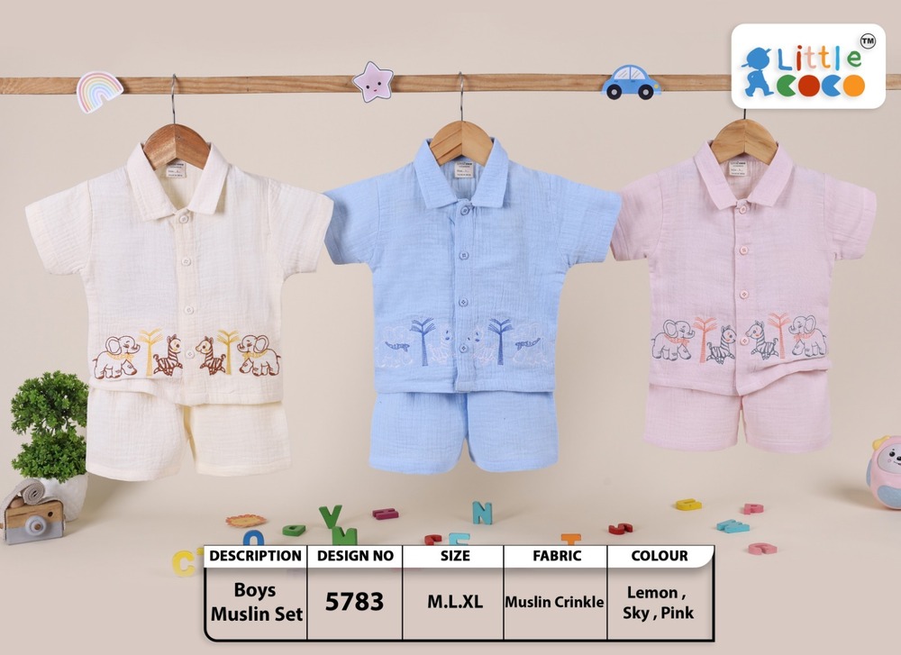 5783 BOYS MUSLIN SETS