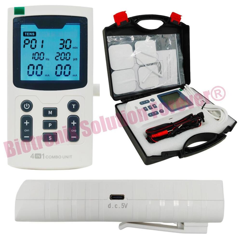 Electrotherapy Combo Machine 4 in 1 with Carry Case Portable
