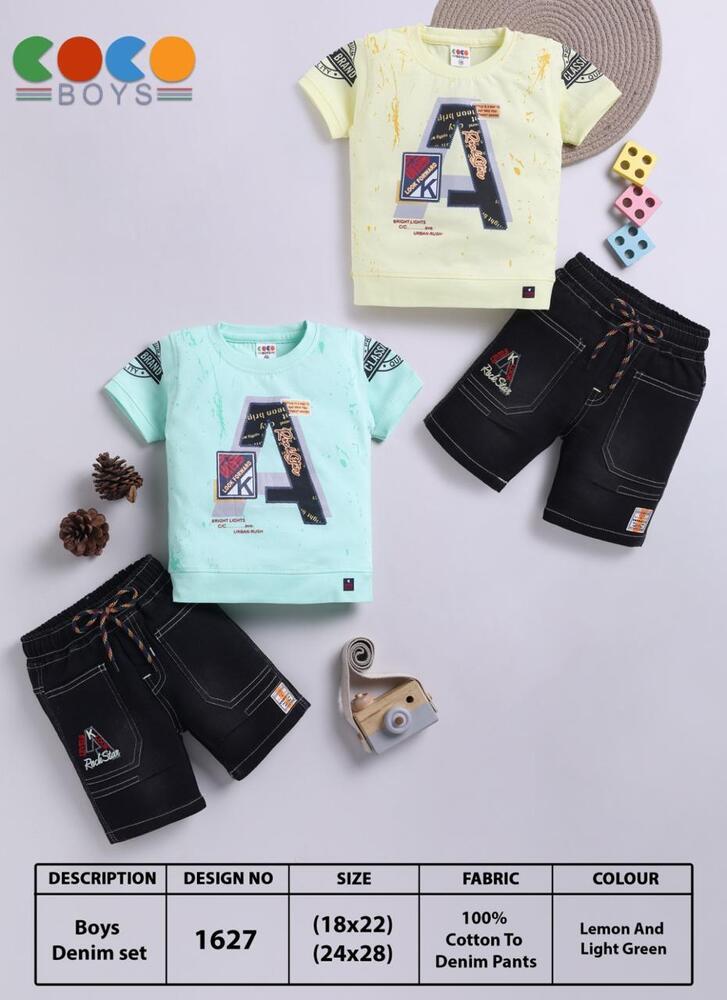 BOYS 2 PCS SET FANCY TO DENIM