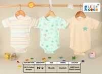 5912 Kids Romper Set - Cotton Blend, Sizes S-xl, Multicolor Yellow Blue | Adjustable Shoulder, Snap Button Closure, Breathable Fabric